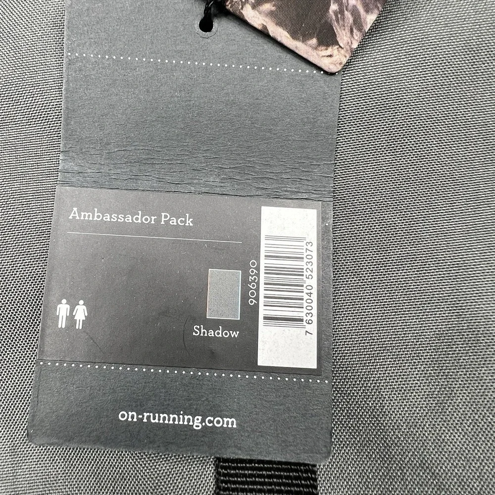 On Cloud Ambassador Backpack Tote Running Bag Unisex Shadow NWT